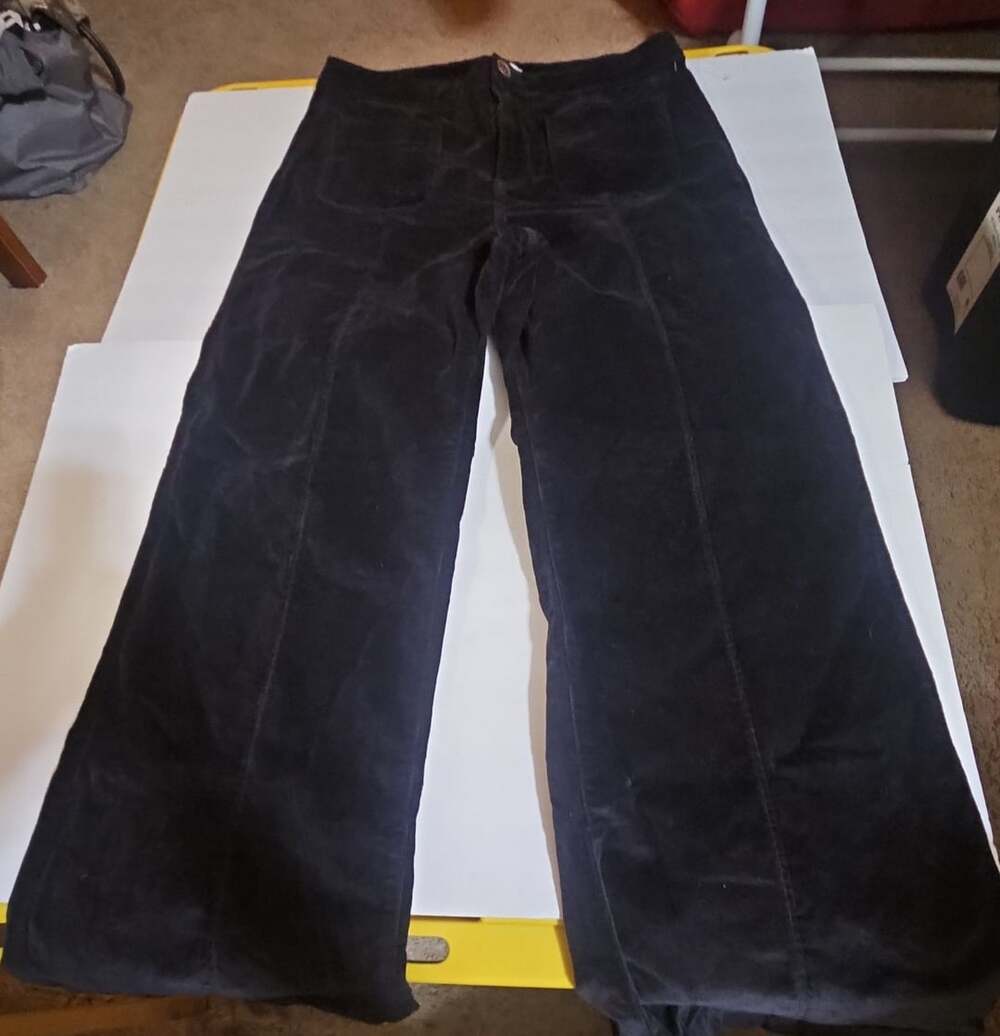 LC Lauren Conrad Corduroy Pants Size 14 Black Wide Leg
